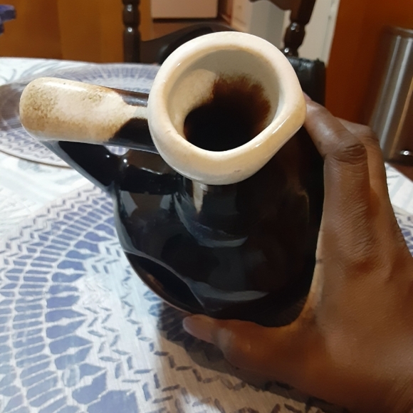 PFALTZGRAFF BROWN DIP STRAWBERRY PLANTER PITCHER JUG CARAFE 8.5" DRIP POTTERY - Picture 8 of 10